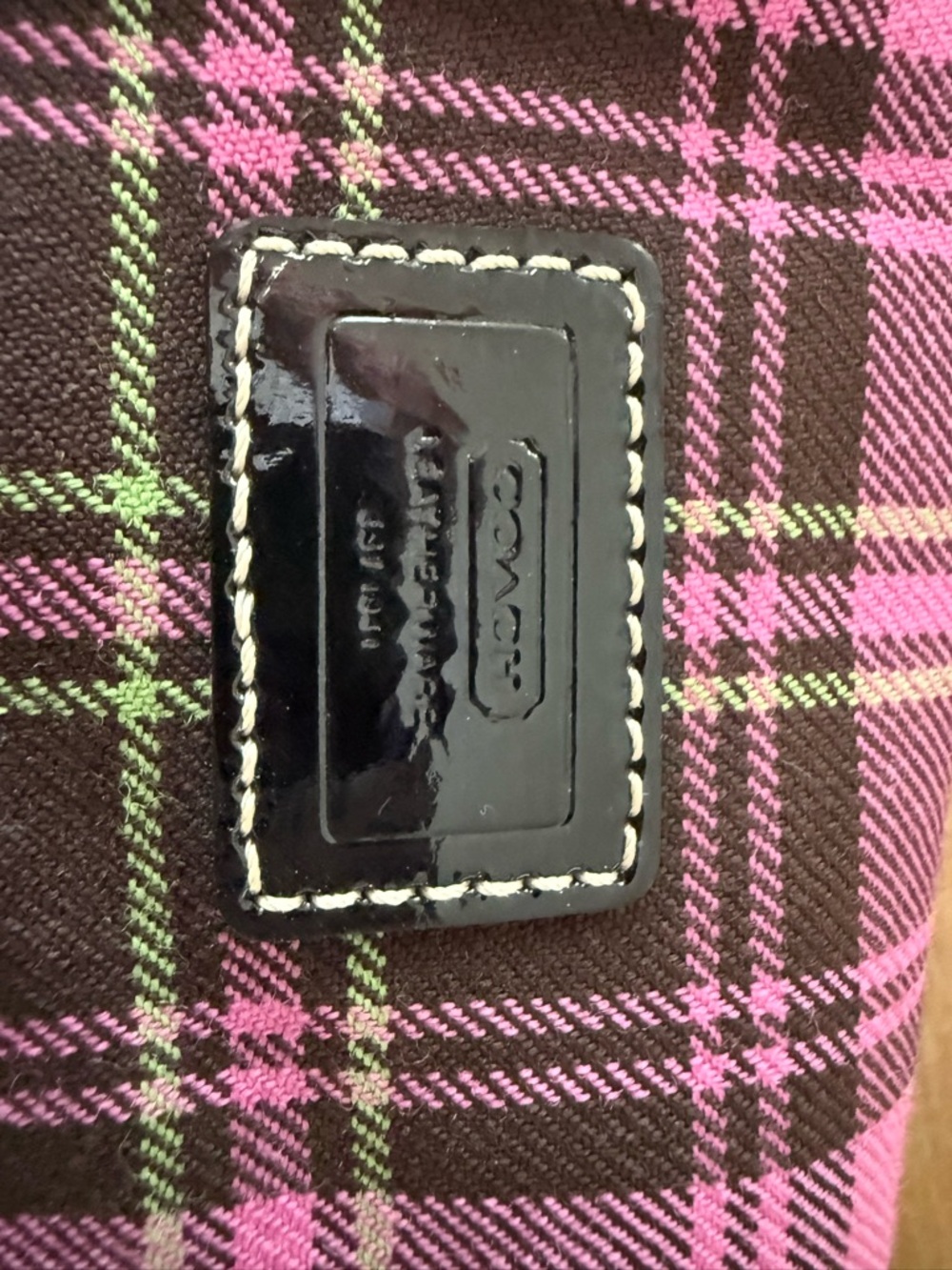 Coach Vintage Y2K Pink Black Plaid Mini Purse - Picture 13 of 15